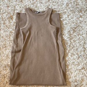 Tan Sleeveless Dress
